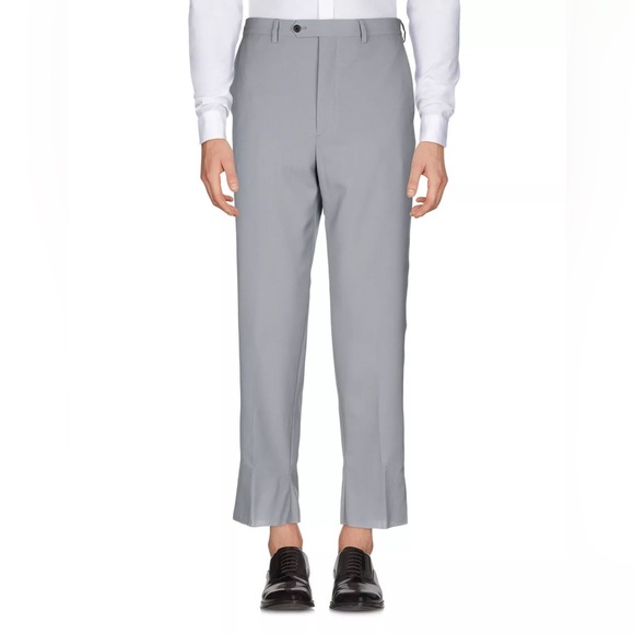 New/Authentic PRADA Wool Cropped Trousers IT54 US44 XXL Grey Flat Front - Picture 3 of 9